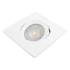 Luminária de Teto Spot LED Embutir 12W Quadrado Dicróica Direcionável – Branco Frio | Acabamento para Teto