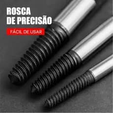 Kit Extrator de Parafusos Danificados 5 Peças – Aço Resistente | Remove Parafusos Quebrados