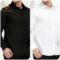 Kit 2 Camisas Sociais Slim Fit Masculina Manga Longa Envio Imediato Blusa