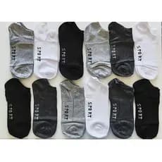 Kit 24 Pares de Meias Pretas Soquete Cano Curto Masculina Feminina Unissex