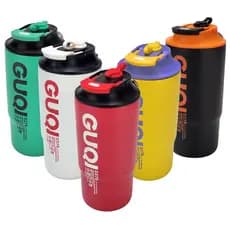Copo Térmico 460mL Aço316L com Revestimento Cerâmico, Canudo e Alça de Corda - ENVIO ALEATÓRIO