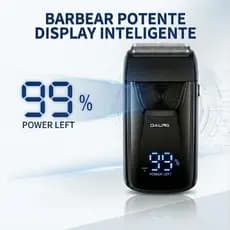 Barbeador Elétrico Daling Profissional Display LED Digital Potente Sem Fio Recarregável Máquina de Barbear