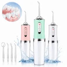 Irrigador Oral Bucal Elétrico Portátil Recarregável USB 3 Modos 220ml Jato D'Água Limpeza Profunda