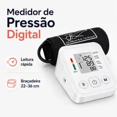 Aparelho Medidor de Pressão Arterial Digital de Braço Automático Esfigmomanômetro Portátil