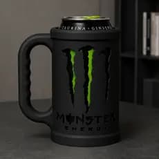 Kit Caneca porta lata Monster | Com ou Sem Nome | Personalizado | Porta Lata | Brinde