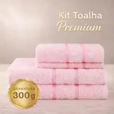 Kit 4 Toalhas Banho Rosto  Luxo Premium 100% Algodão 300g Gramatura