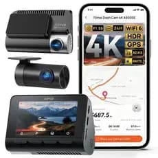 70mai Câmera Veicular Automotiva A800se-1 4k+1080p Hdr Gps ADAS Wifi App Visão Noturna 24H 3'' Tela Supercapacitor