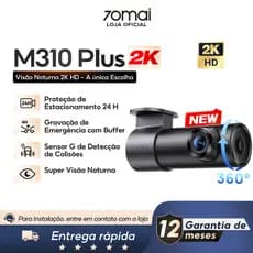 Câmera Veicular 70mai M310 Plus 2k 1440P Wdr F1.55 App Wi-Fi 360°  24h Super Visão Noturna Sensor G
