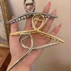 Piranha Cabelo Metal Tubarão Grampo Feminino Grande Elegante e Delicado