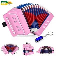 Acordeon Sanfona Gaita Acordeão Infantil Semi-profissional, Opções de 7 e 17 Teclas