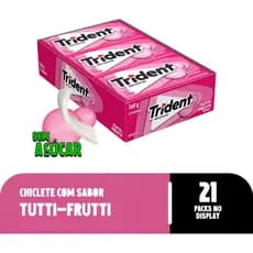 Chiclete Trident Tutti Frutti Sem Açúcar Caixa 21unidades 8g