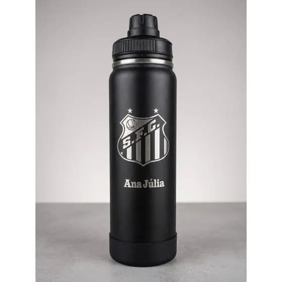 Garrafa Térmica Inox 800ml Personalizada com Nome/Logo Academia Escola Trabalho Quente e Frio