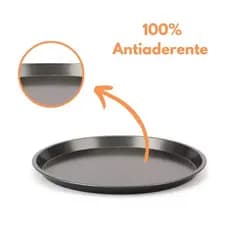 KIT Formas Bandeja Grande Antiaderente Redonda Pizza Pão Queijo Forma 36cm