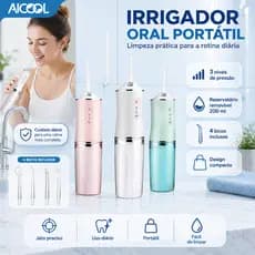 Escova de dentes elétrica portátil AICOOL - Limpeza oral pulsante - Elimina o mau hálito