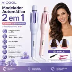 Modelador de Cachos Ferro Ondulação Automático Giratório Bivolt Aquecimento Rápido