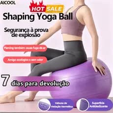 AICOOL Pilates Ball Bola de ginástica bola de joga bola de exercício Exercicio abdominal Recuperação pós-parto 55cm