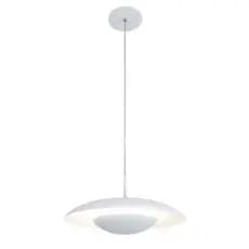 Luminária Pendente Branco Fosco Sala Mesa Luxo