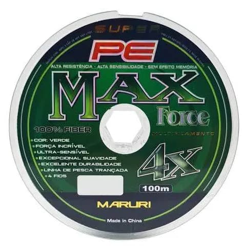LINHA DE PESCA MULTIFILAMENTO MAX FORCE 4X MARURI  (100 METROS)