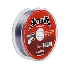 LINHA DE PESCA ACTION BIG GAME NYLON CINZA 15LB 0.28 MM 100 METROS MARINE SPORTS