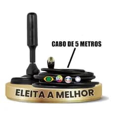 Antena Digital Hdtv 4k C/5 Metros Para TV [mais 30 Canais Abertos Disponíveis]