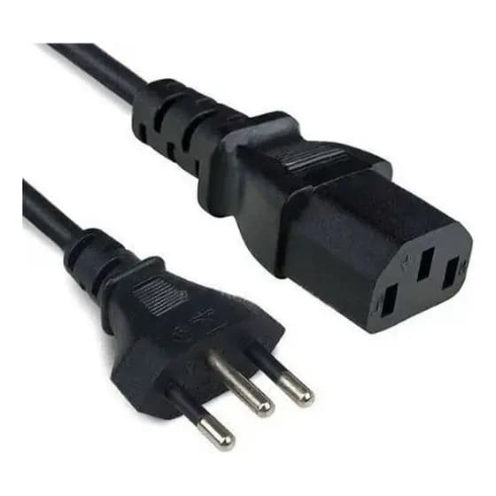 Cabo Força Tripolar 1,50m Computador Cpu Monitor Televisão Resistente