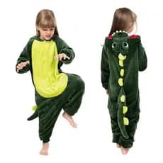 Pijama Infantil Dinossauro Kigurumi Plush Macio Peluciado Unissex Fantasia Quentinha
