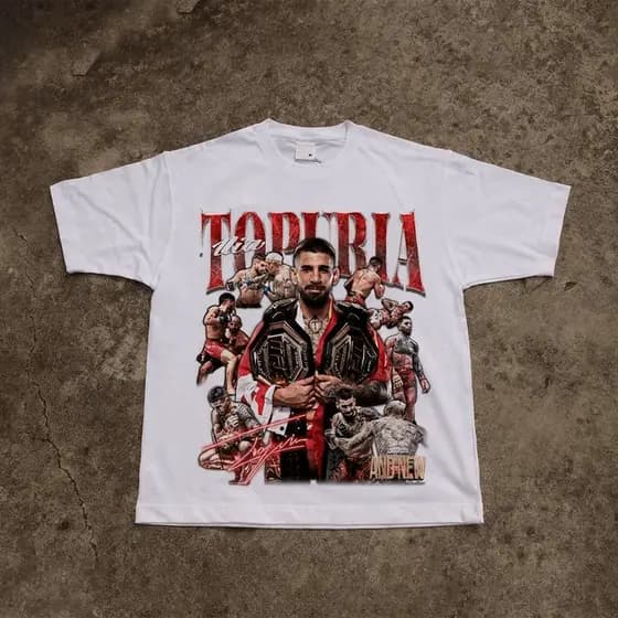 Camiseta Unissex Oversized Plus Size Feminina Masculina UFC Ilia Topuria Matador  Duplo Campeão Arte Marcial Fãs Luta 10
