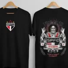 Camiseta Masculina Feminina Oversized Estampa SPFC Tricolor Soberano T-shirt Streetwear Torcida São Paulo FC