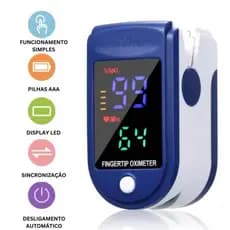 Oxímetro Dedo Pulso Digital Batimento Cardíaco Monitor De Frequência