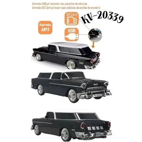 Inova KV-20339 Caixa de Som Bluetooth em Design de Carro Clássico cores coloridos