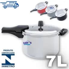 Panela De Pressão Fechamento Externo 7 Litros Cozimento Rapido Com Otima Pressão Certificado Inmetro