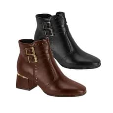 Bota Feminina Fivela Dupla Salto Bloco Modare 7082108