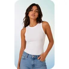 Regata Feminina Canelada Lisa Básica Blusa Casual Ajustável Ribanna Moda Verão Estilosa Slim