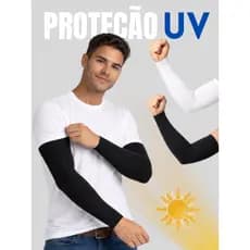 1 Par de Manguito Mangote Proteção Solar Frio Unissex Ciclismo Vôlei Moto Esporte UV50