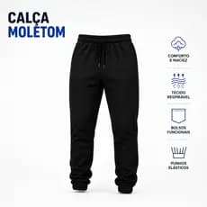 Calça Moletom Masculina Punho Elastico Confortavel Jogger Peluciada Casual Muito Envio Imediato