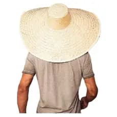 Chapéu Mexicano Sombreiro de Palha com 60 cm para Festas Carnaval Fantasia de Tequileiro Pescaria
