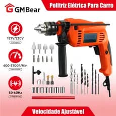 GM Bear Profissional Parafusadeira Furadeira Impacto, Kit de combinação de martelo/broca rotatório,laranja 127V/220V