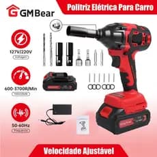 GM Bear Chave De Impacto Sem Fio 21 V, 420 Nm, Kit Parafusadeira, Furadeira, Motor Elétrico Com Velocidades Variáveis