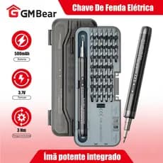GM Bear Chave De Fenda Elétrica Portátil Sem Fio 46 em 1 Para Reparos Domésticos/Projetos De Bricolagem