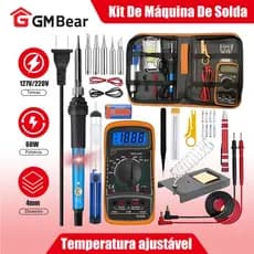 GM Bear Temperatura Ajustável e Multímetro Kit Ferro De Solda Elétrica 220 V 127 V 60W Soldagem Ferramentas