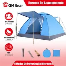 GM Bear  Camping  Anti-mosquito  Barraca De Acampamento 4 Pessoas Grande Varanda 200cm*200cm*125cm