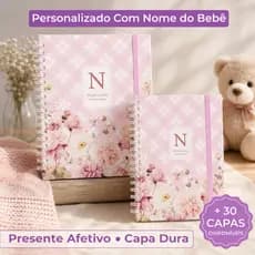 Kit Caderneta de Vacina e Livro do Bebê | Personalizados com Nome | Menina e Menino