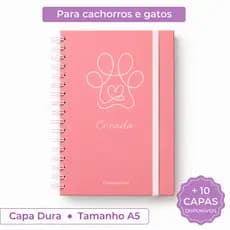 Caderneta Pet Personalizada com Nome | Cães e Gatos | Coisas Para Cachorro