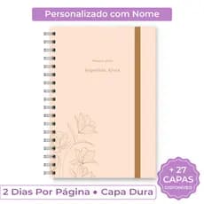 Agenda Feminina Personalizada com Nome na Capa | Dois Dias Por Página