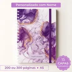 Caderno de Anotações A5 Personalizado com Nome na Capa | Estudos, Organização e Planejamento