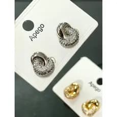 Brincos Dourada E Prata Vintage Anel Design Minimalista De Pétalas Irregulares Para Mulheres Elegantes