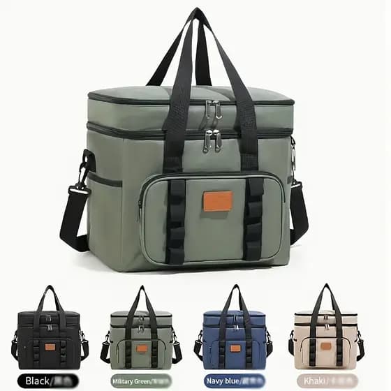 Bolsa Térmica Para Piquenique Para Acampar 23L Portátil Com Capacidade Grande E Dupla Camada