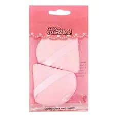 Esponja Para Maquiagem Triangular Aveludada Rosa