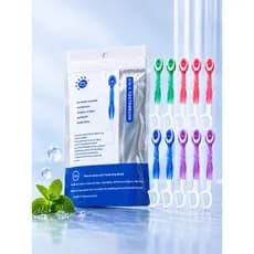Escova de Dentes de Viagem Descartável 5 em 1 com Pasta em Grânulos e Fio Dental –12 Unidades