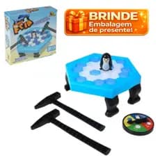 Jogo Pinguim Numa Fria Infantil | Quebra Gelo Brinquedo | Diversão em Família - Presente +BRINDE